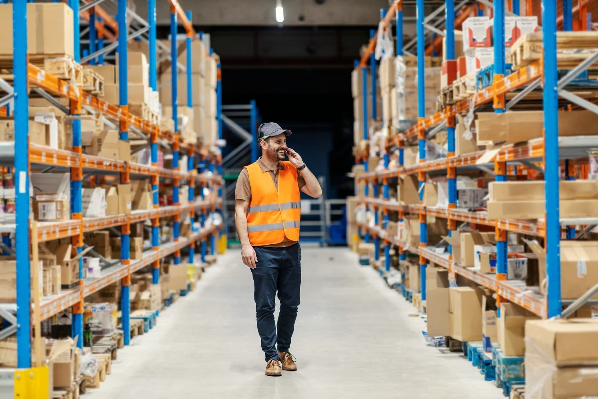 Organiserat lager med VVS-produkter